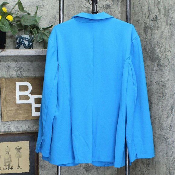 NWT DG2 Stretch Crepe Blazer 3X Blue - Picture 4 of 7